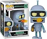 Funko Pop! TV: Futurama - Bender - 1/6 de Probabilidades de Obtener la RARA Variante Chase - Brilla en la Oscuridad - Figura de Vinilo Coleccionable - Idea de Regalo - Mercancia Oficial - TV Fans